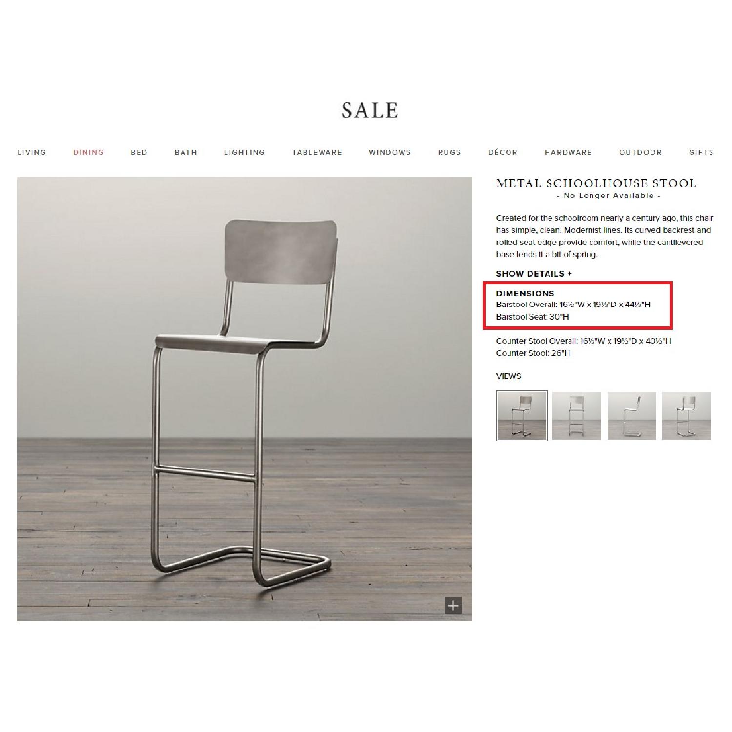 Restoration Hardware Metal Schoolhouse Stools - image-6