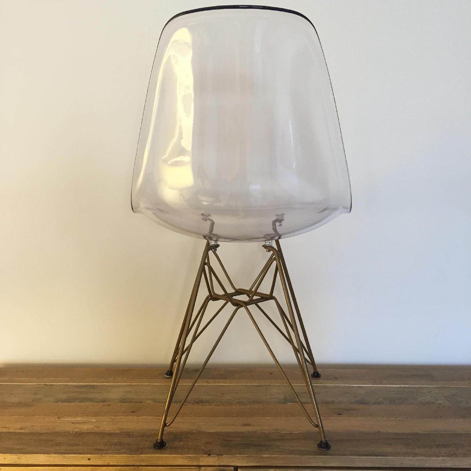 Eames Style Clear/Gold Acrylic Eiffel Dining/Side Chairs - image-3