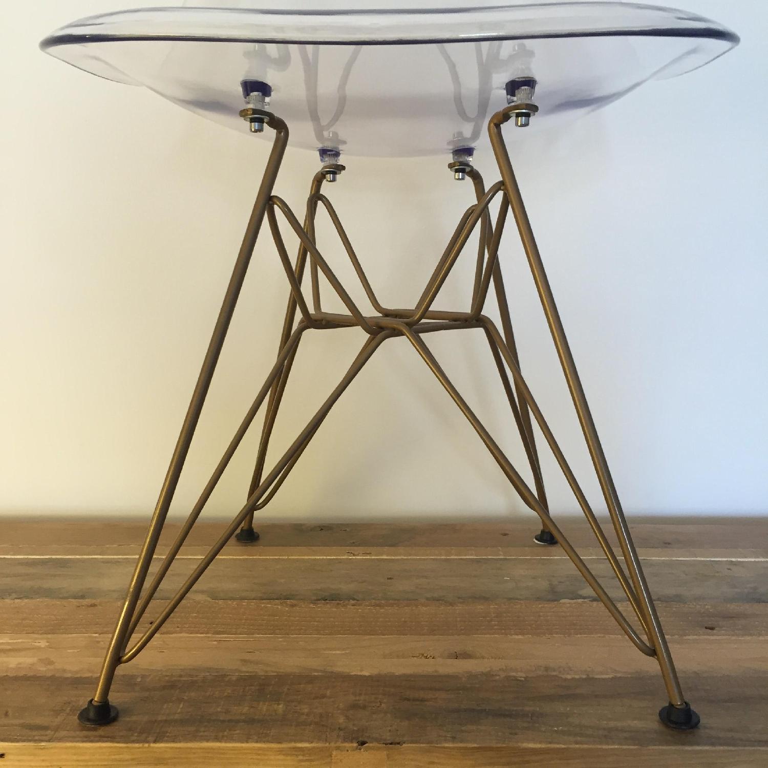 Eames Style Clear/Gold Acrylic Eiffel Dining/Side Chairs - image-6