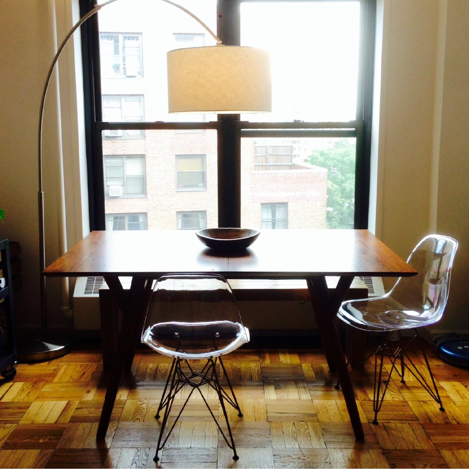 Eames Style Clear/Gold Acrylic Eiffel Dining/Side Chairs - image-9