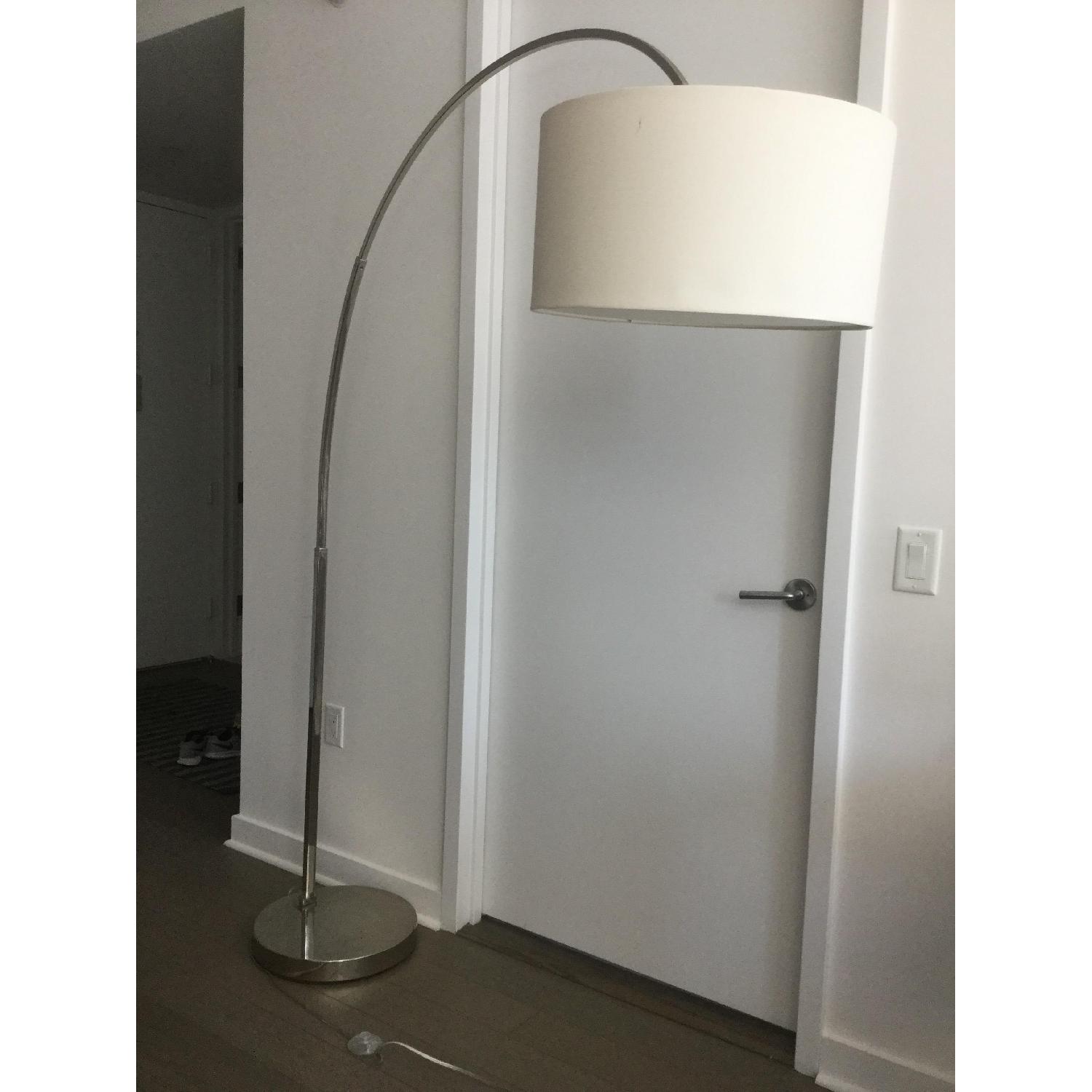 West Elm Overarching Floor Lamp in Polished Nickel - image-1