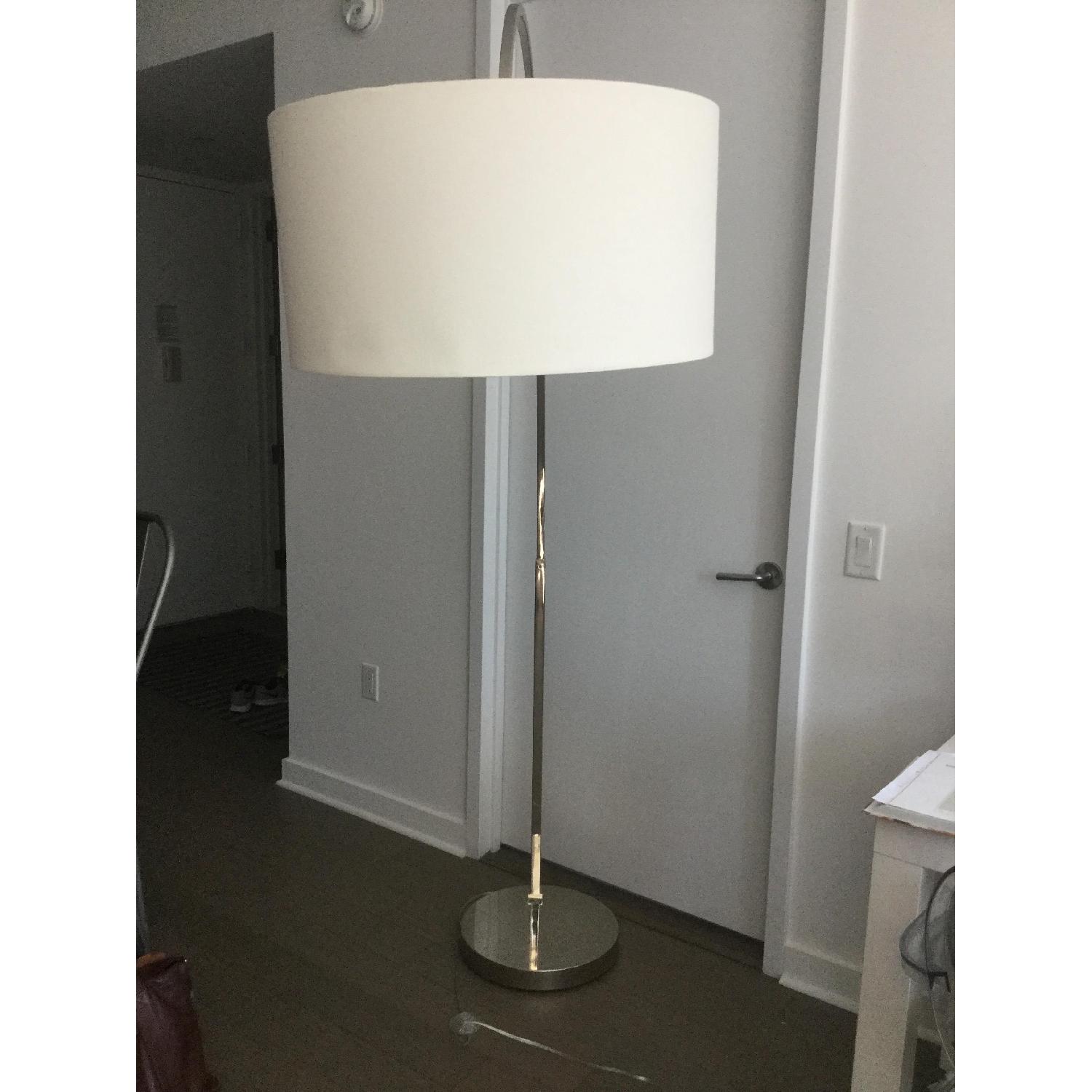 West Elm Overarching Floor Lamp in Polished Nickel - image-4