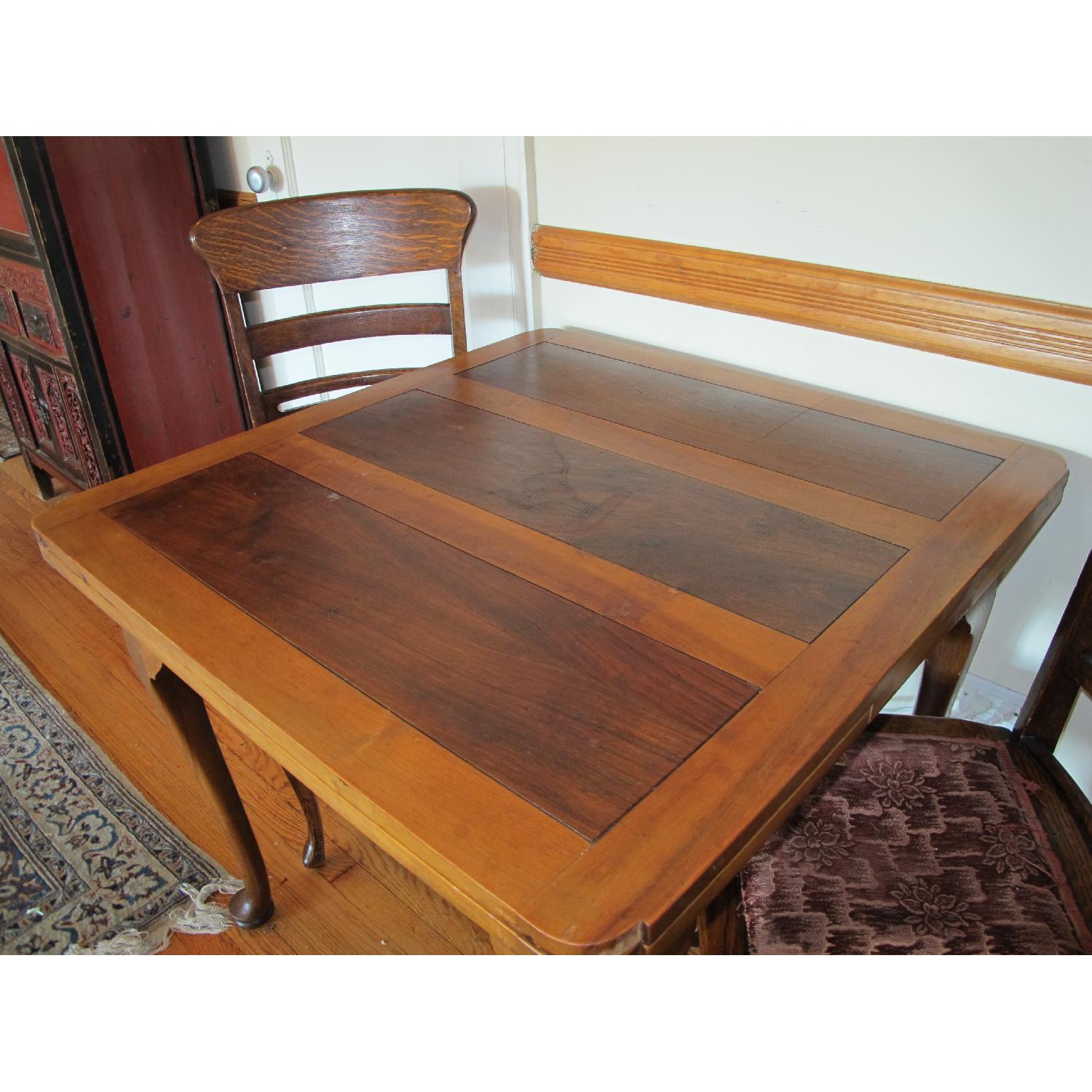 Vintage Queen Anne Leg Extending Dining Table - image-2