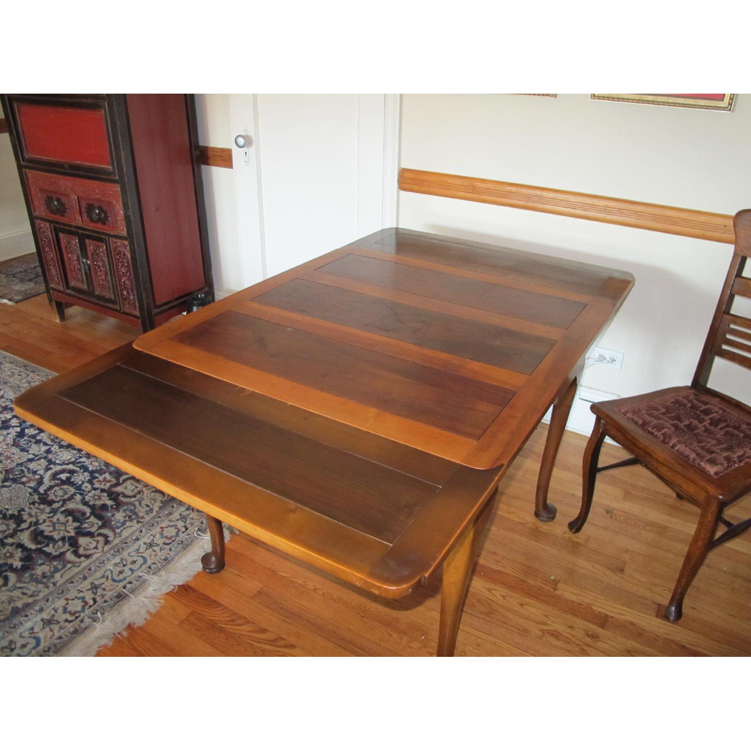 Vintage Queen Anne Leg Extending Dining Table - image-4
