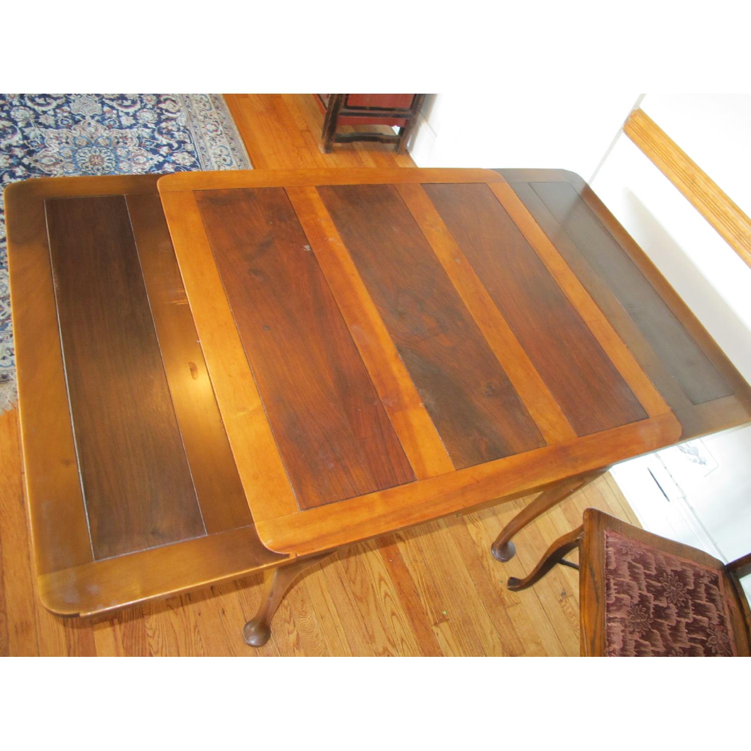 Vintage Queen Anne Leg Extending Dining Table - image-5