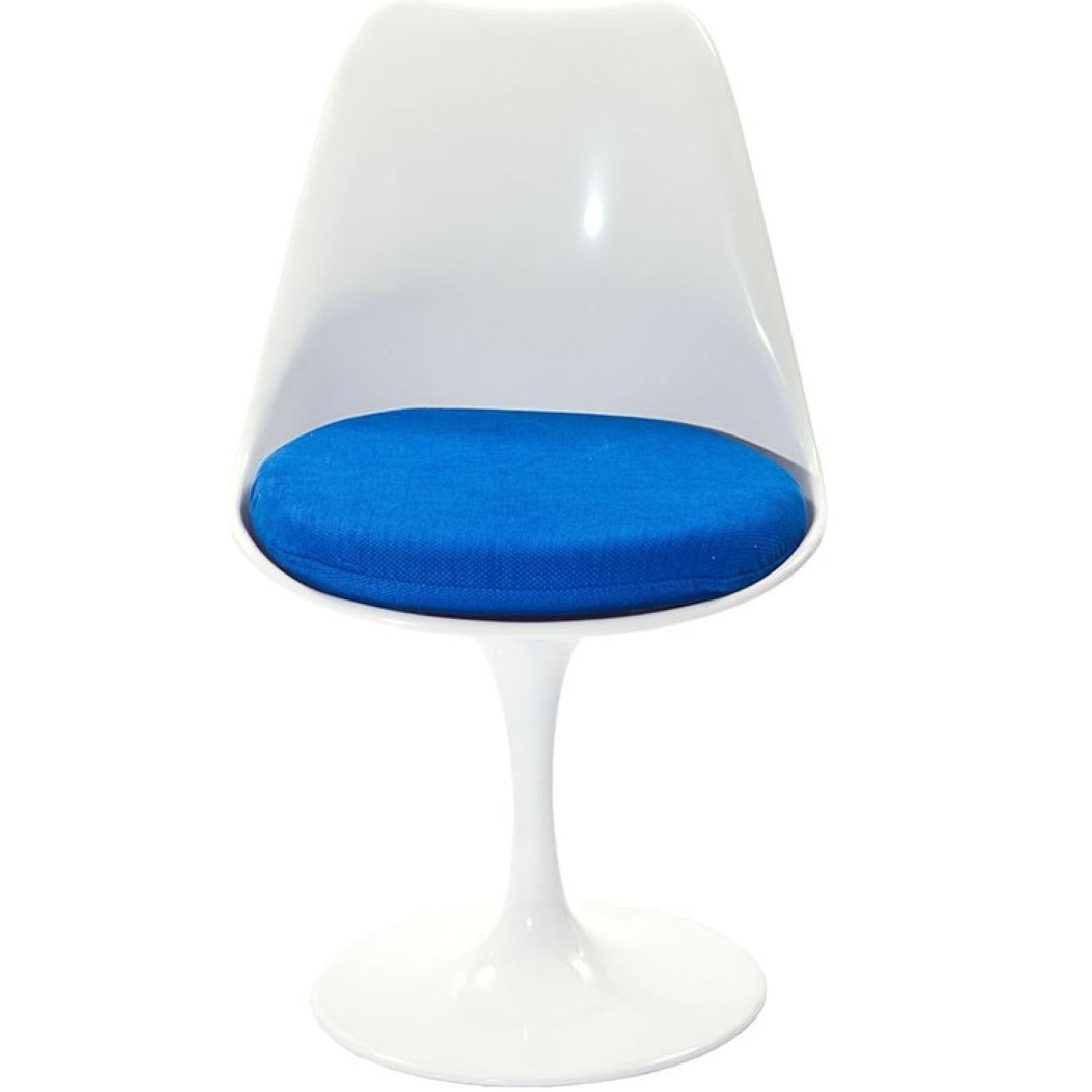 Tulip Dining Fabric Chair in Blue - image-2