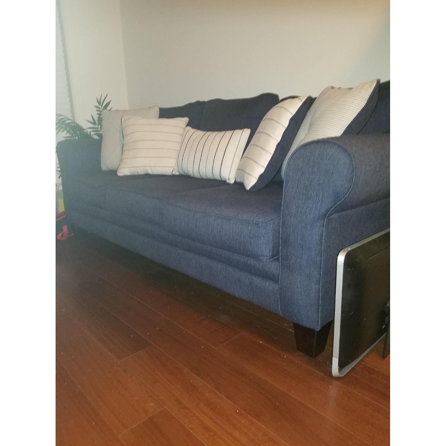 Raymour & Flanigan McKinley Navy Sofa - image-3