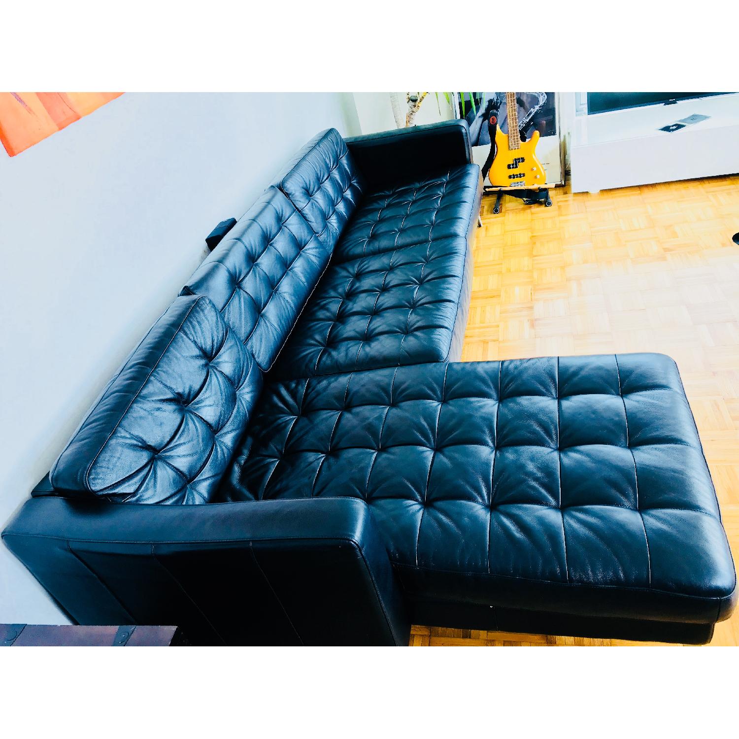 Ikea Landskrona Leather Sectional Sofa w/ Chaise - image-2