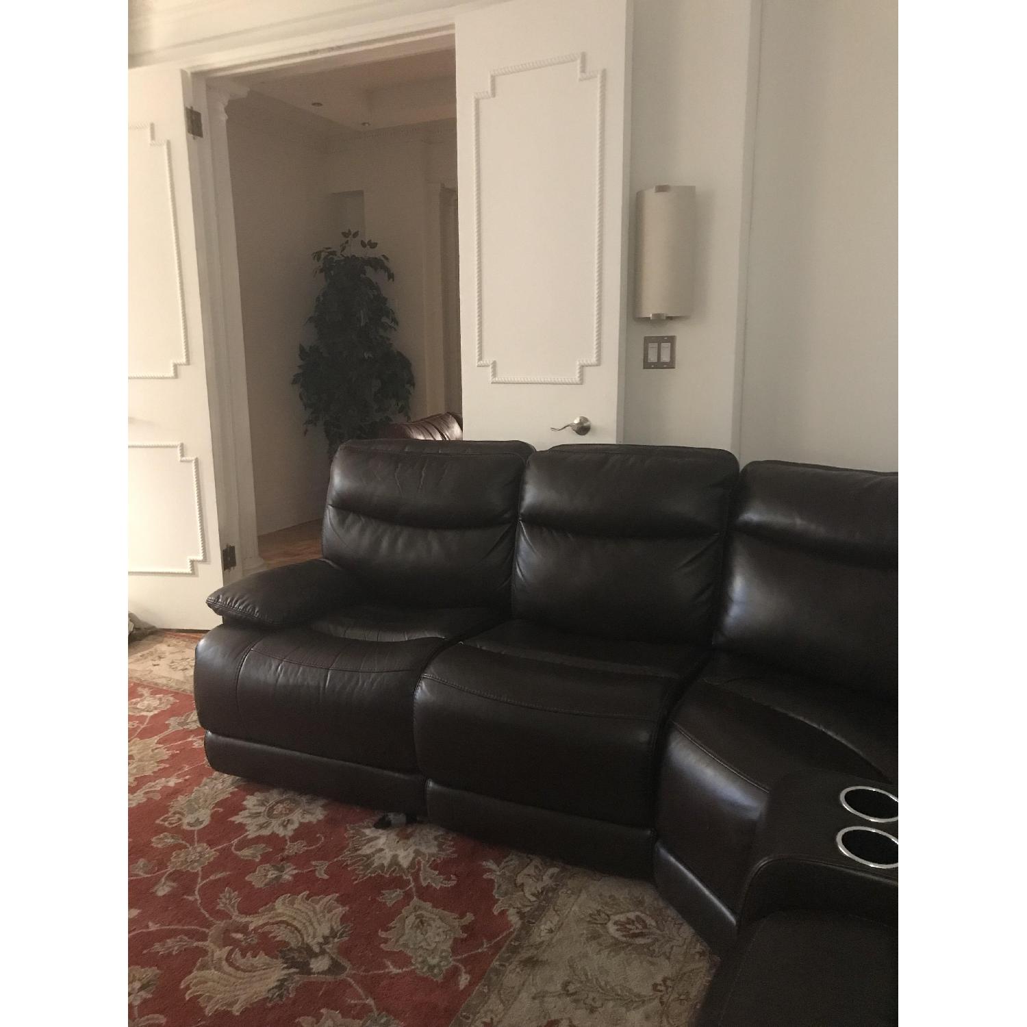 Bob's Leather 5 Piece Reclining Sectional Sofa - image-2