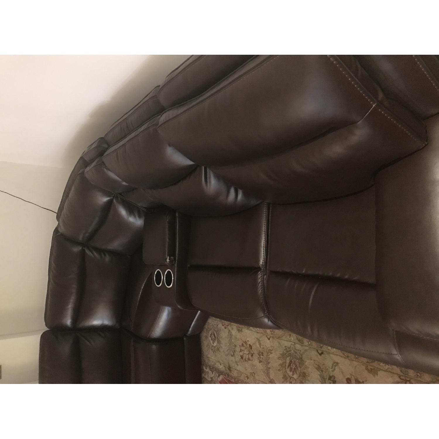 Bob's Leather 5 Piece Reclining Sectional Sofa - image-3