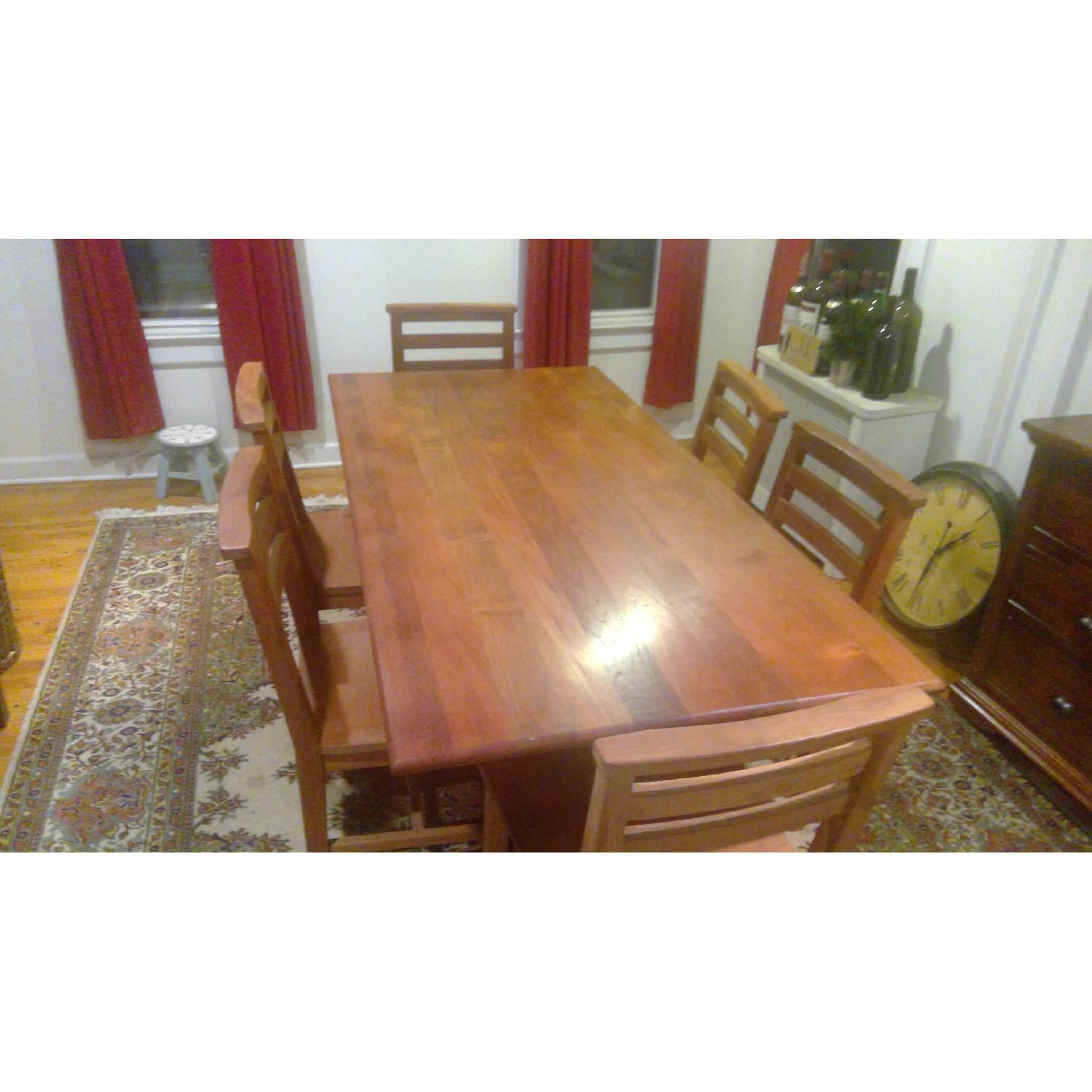 Solid Handmade 7-Piece Teak Indoor Dining Set - image-1