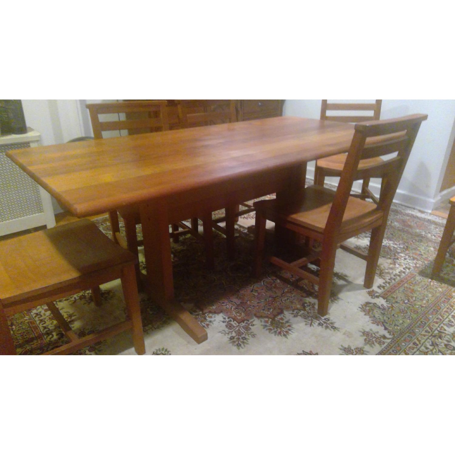 Solid Handmade 7-Piece Teak Indoor Dining Set - image-2