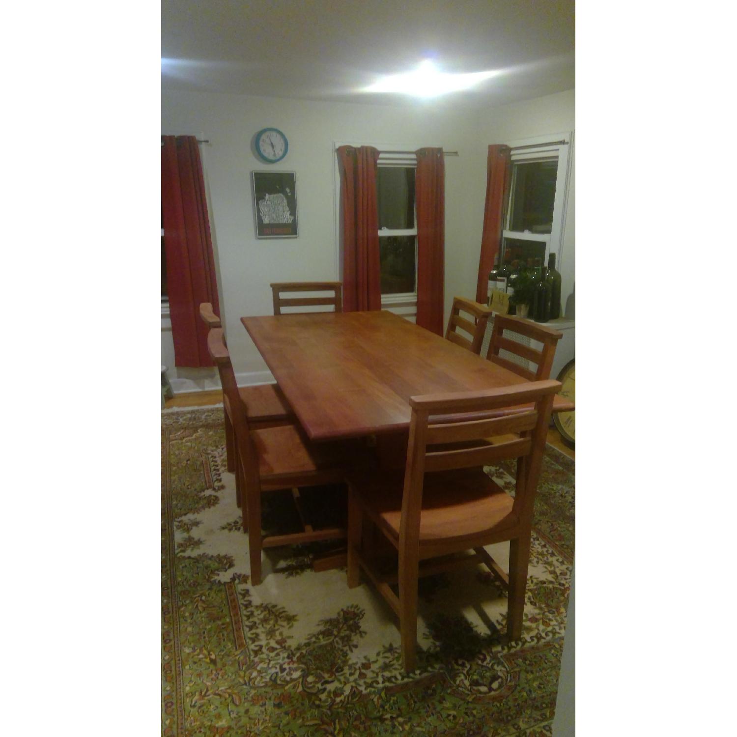 Solid Handmade 7-Piece Teak Indoor Dining Set - image-4