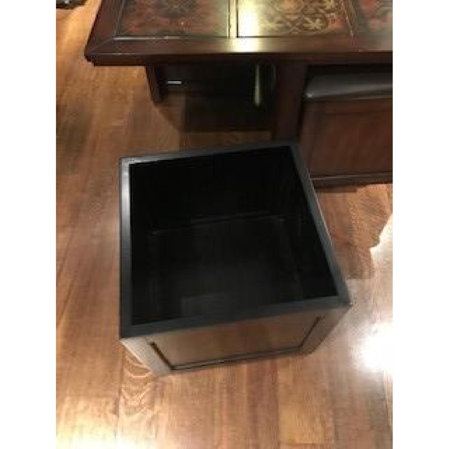 Raymour & Flanigan Coffee Table w/ 4 Storage Ottomans - image-1