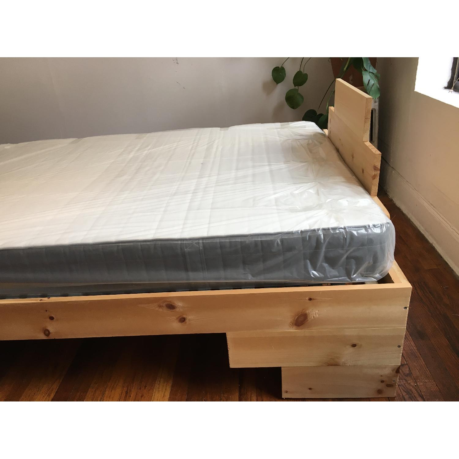 Enzo Mari Emme Full Size Bed Base w/ Ikea Slatting - image-5