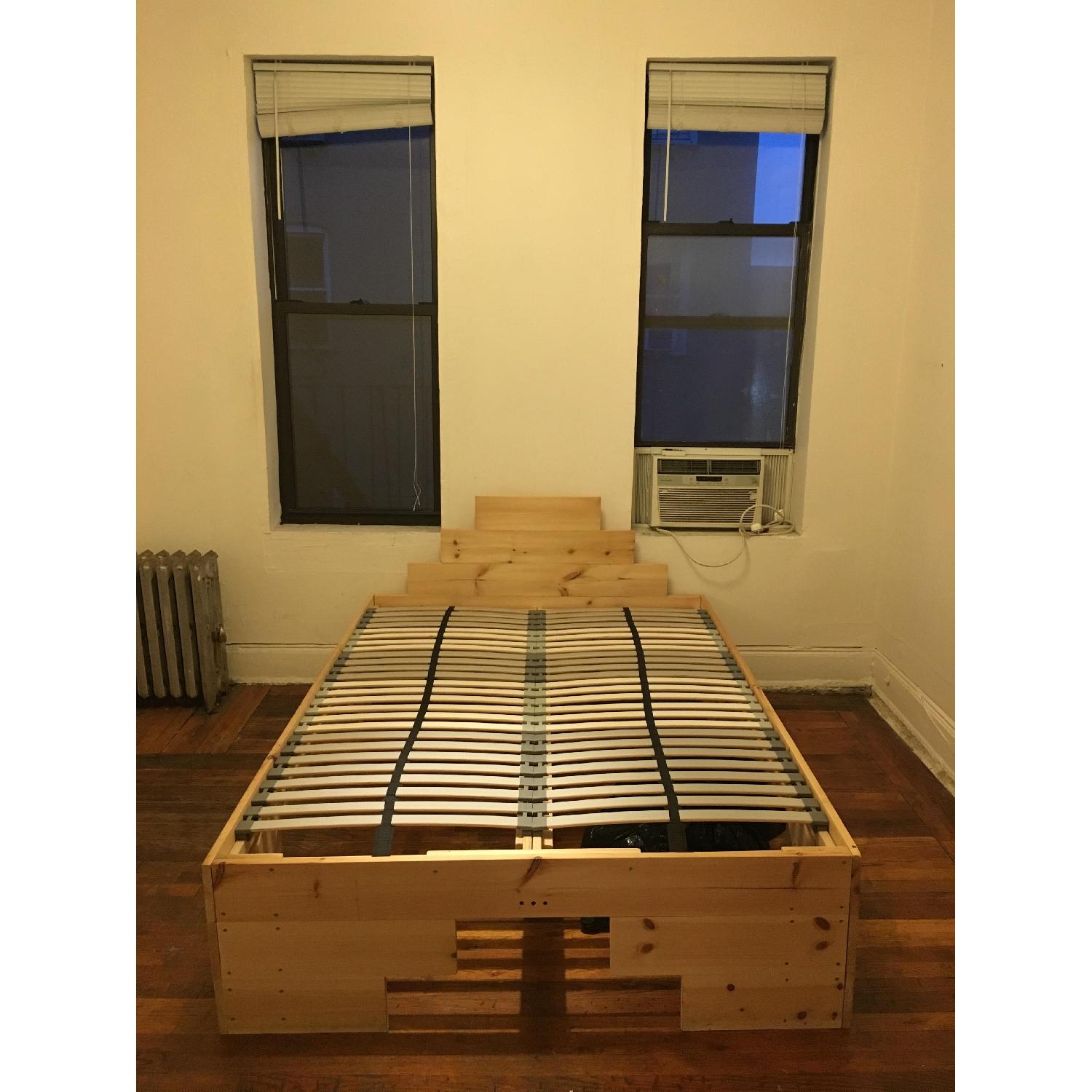 Enzo Mari Emme Full Size Bed Base w/ Ikea Slatting - image-6