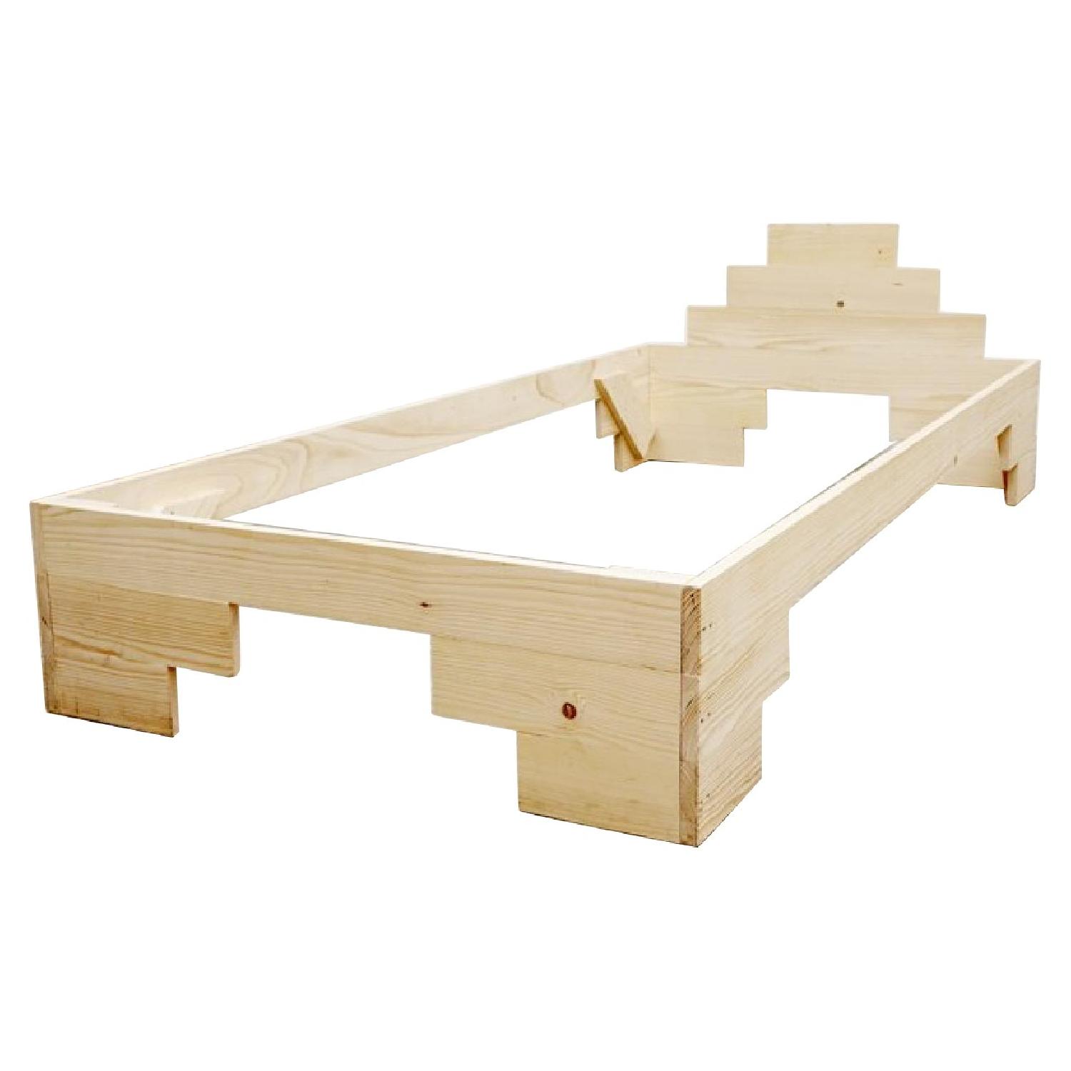 Enzo Mari Emme Full Size Bed Base w/ Ikea Slatting - image-0