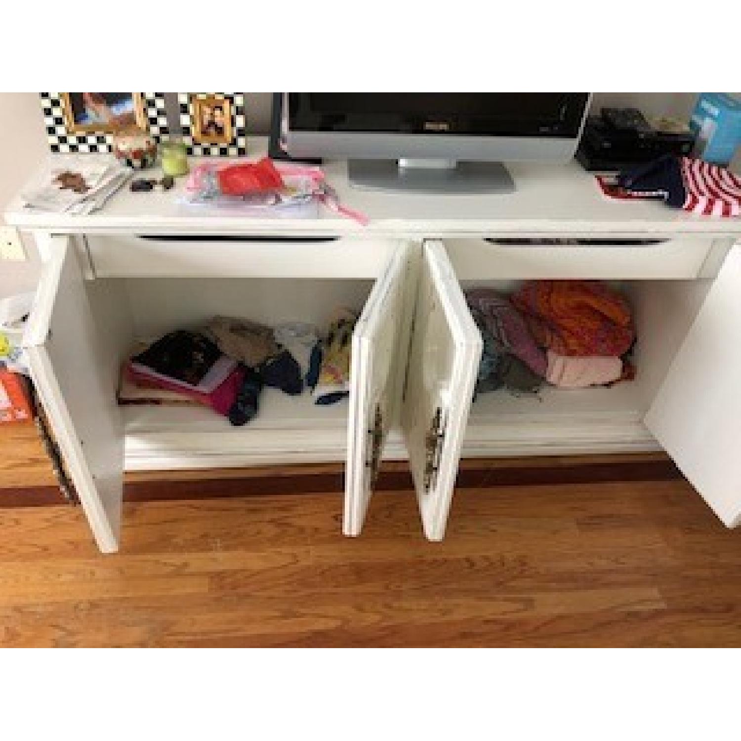 White Dresser w/ Brass Hardware - image-2