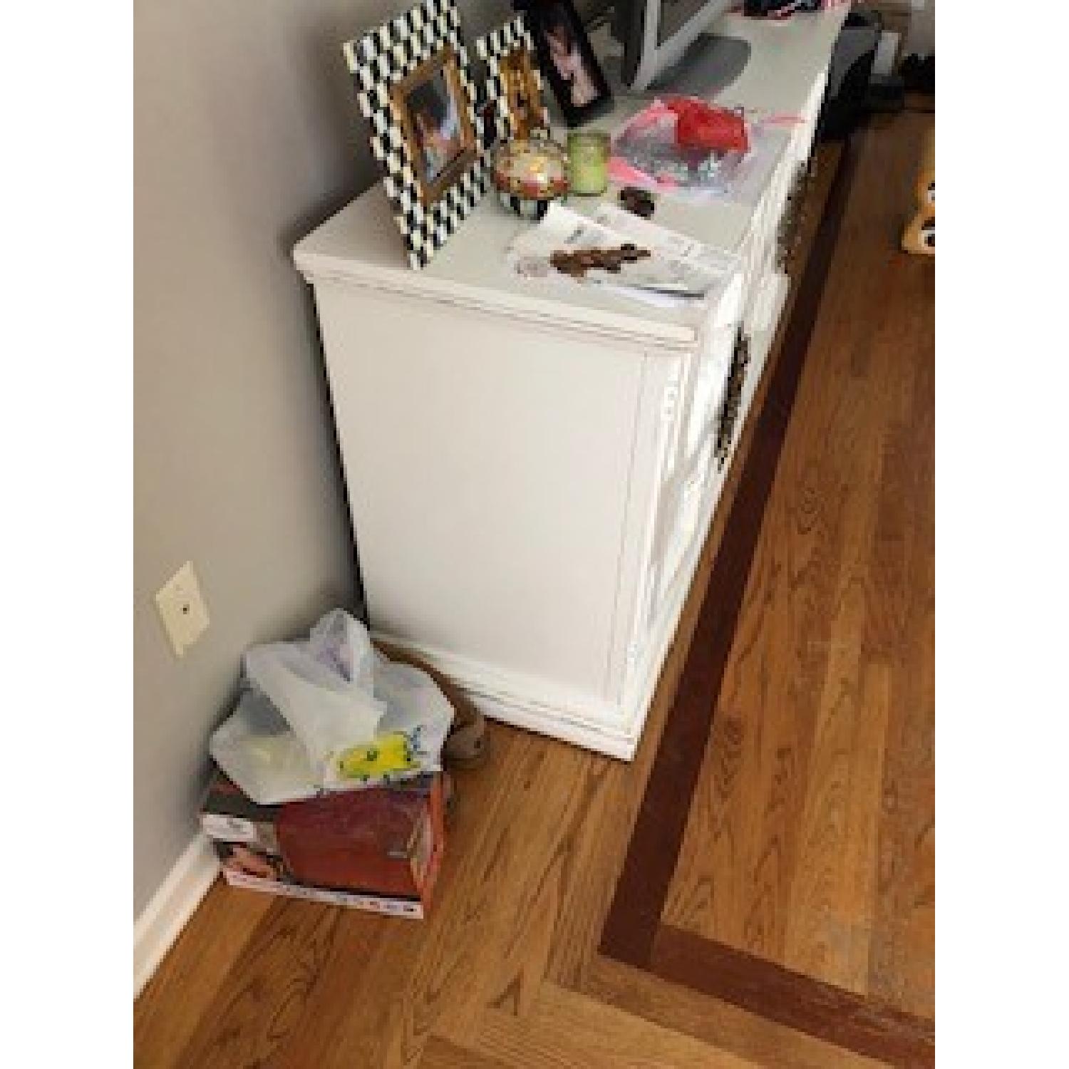 White Dresser w/ Brass Hardware - image-3