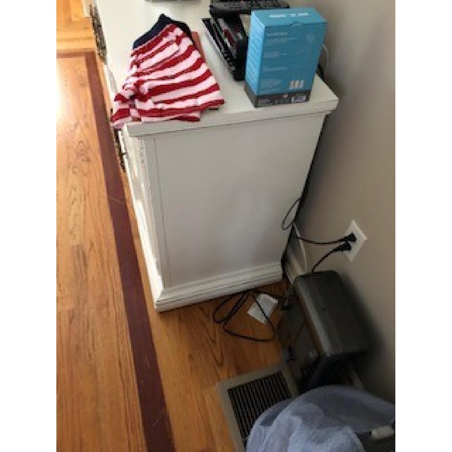 White Dresser w/ Brass Hardware - image-4