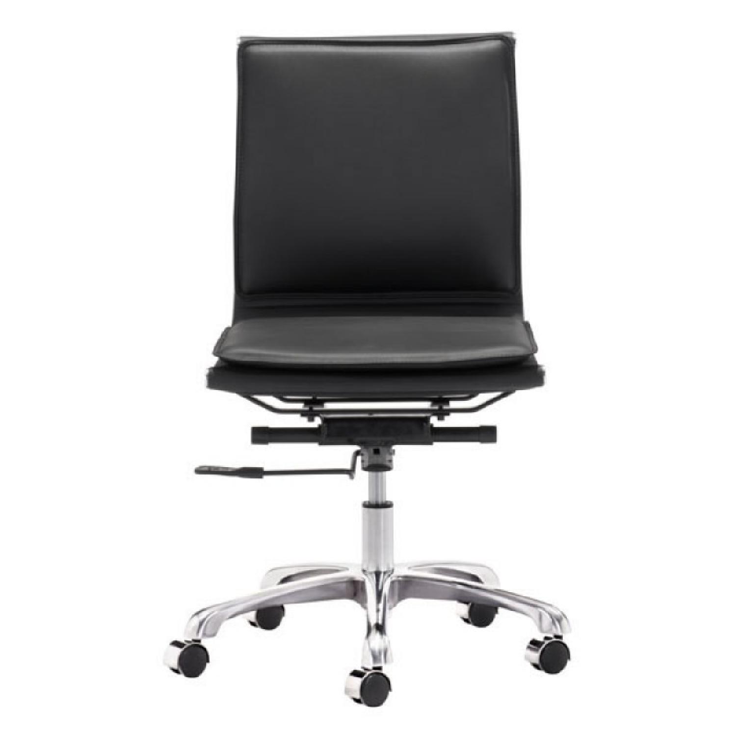 Manhattan Home Design Black Armless Office Chair - image-3