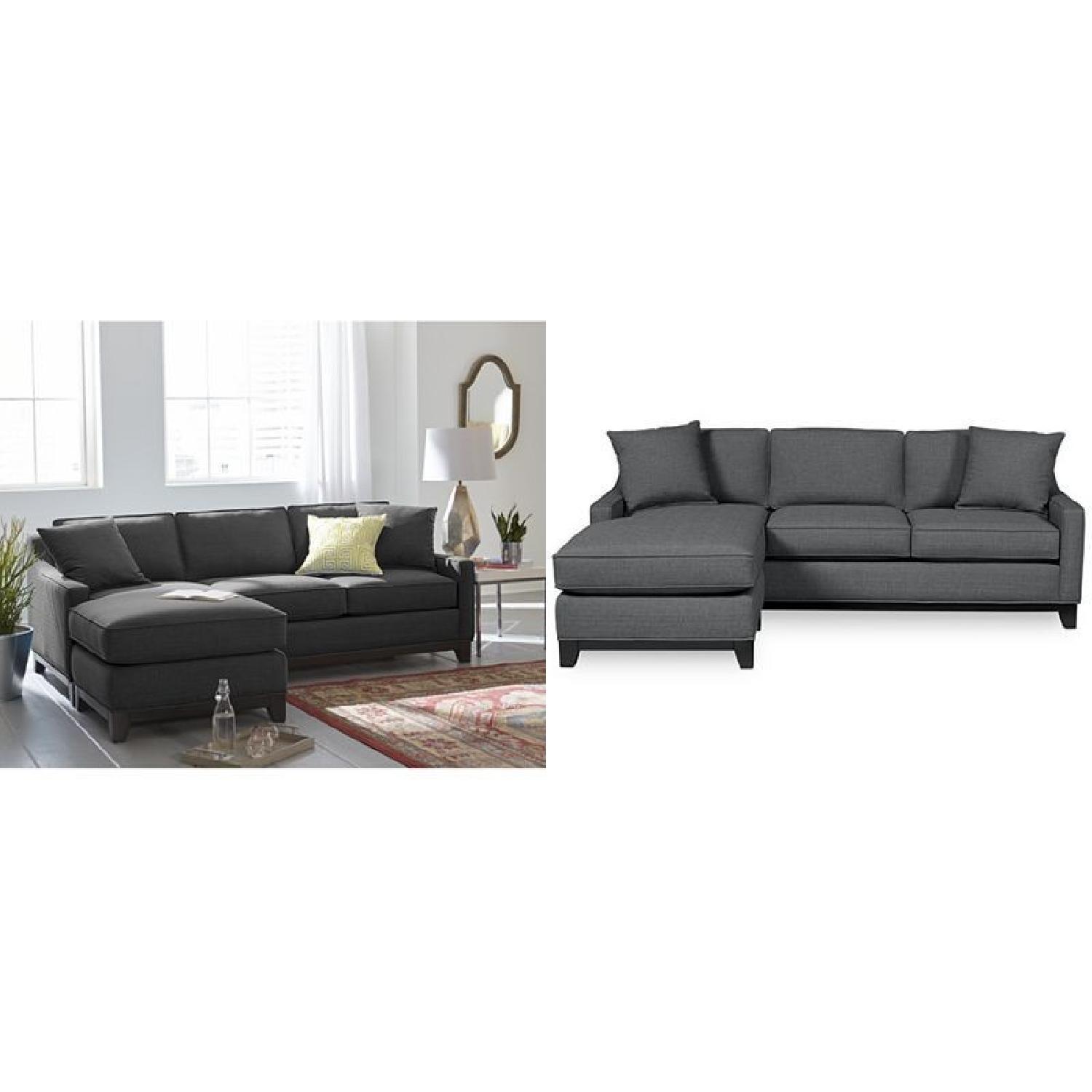 Macy's Keegan 2Piece Sectional Sofa in Charcoal Grey AptDeco