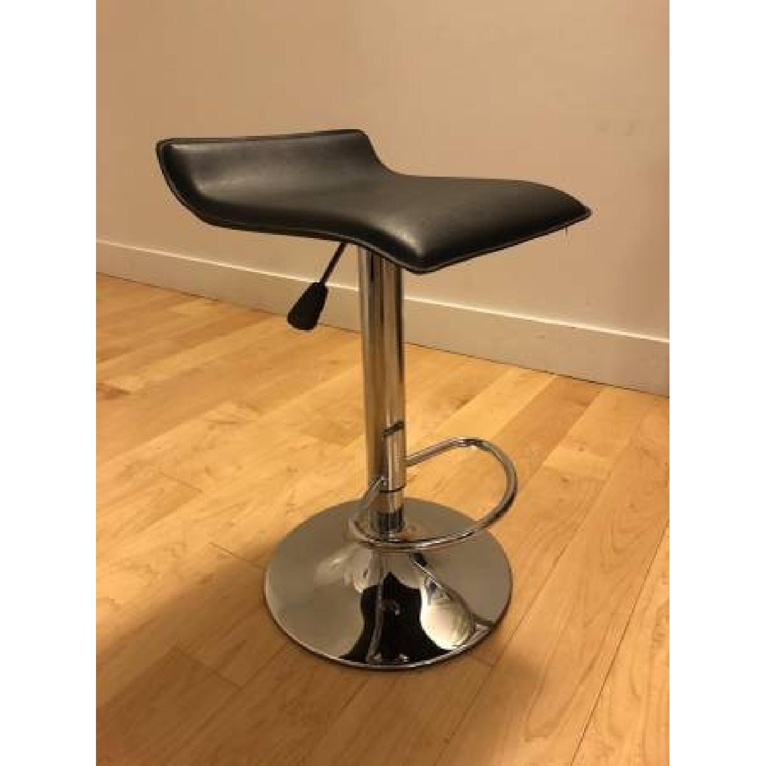 Leick Furniture Adjustable Height Swivel Black Bar Stools AptDeco
