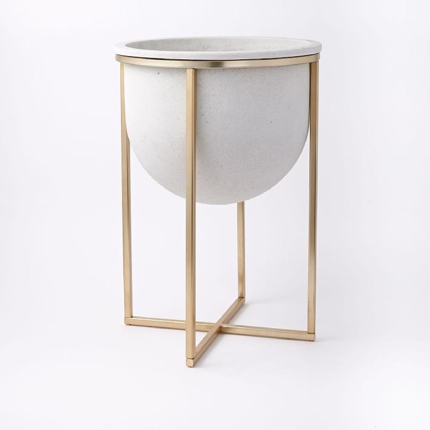 West Elm Large Eden Cross Base Standing Planter - image-1