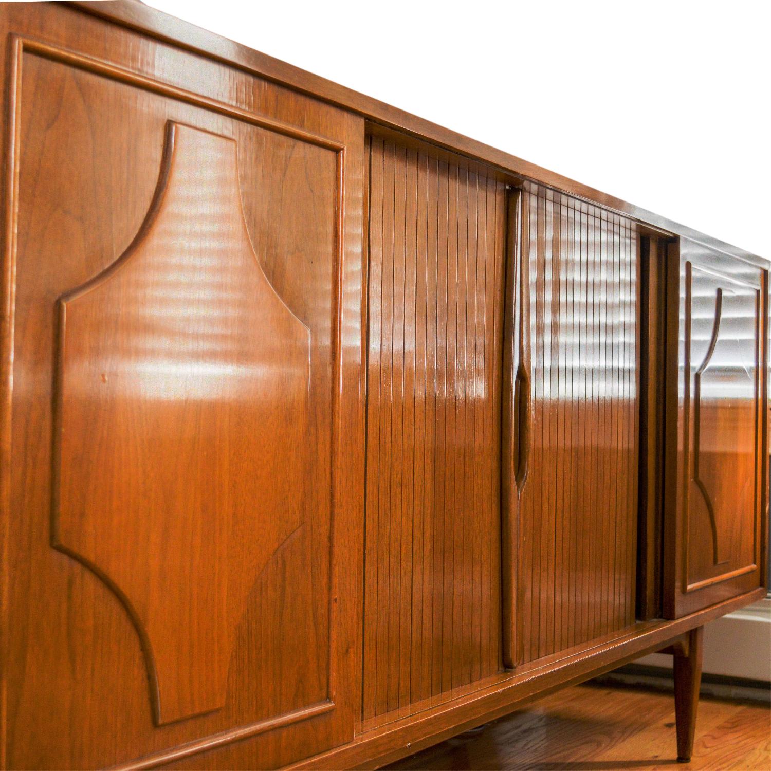 Mid Century Modern Sliding Door Credenza - image-6