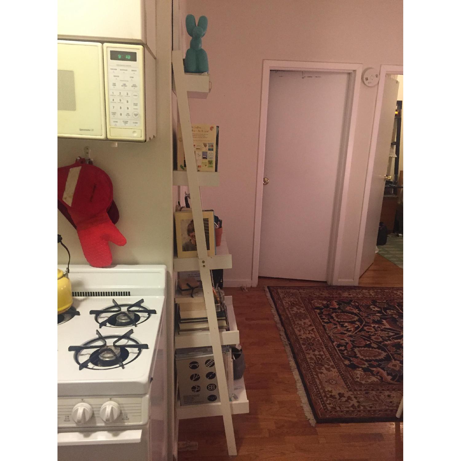 Container Store Leaning Bookshelf in White - image-3