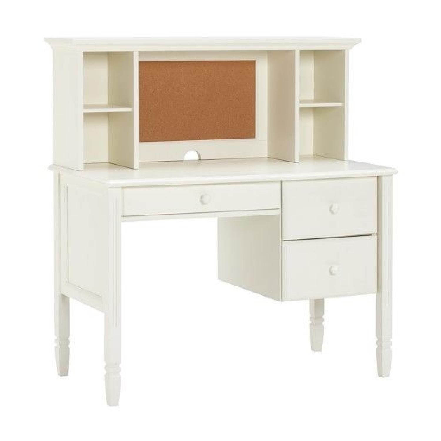 Pottery Barn Madeline Storage Hutch in White AptDeco