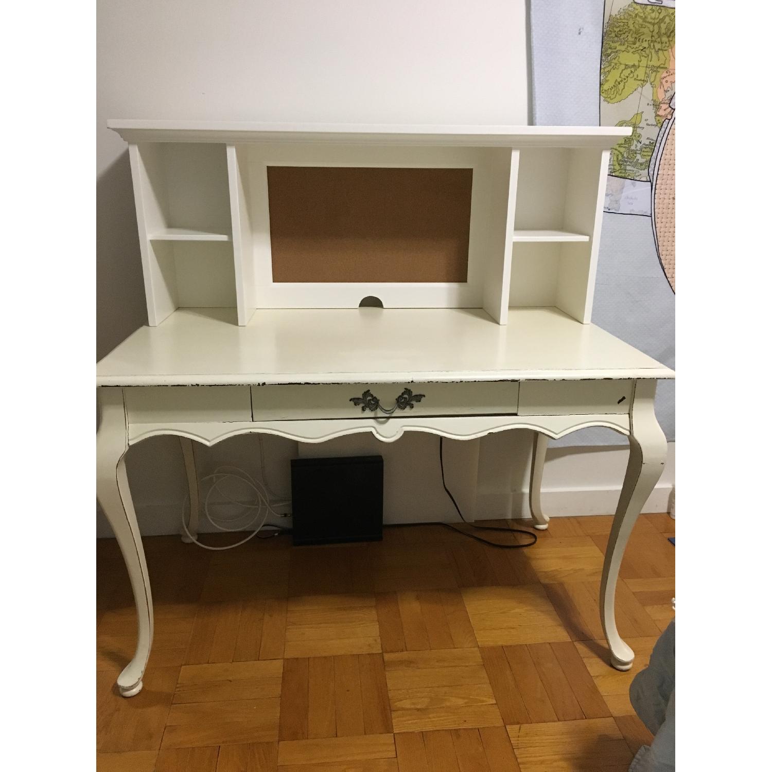 Pottery Barn Madeline Storage Hutch in White AptDeco