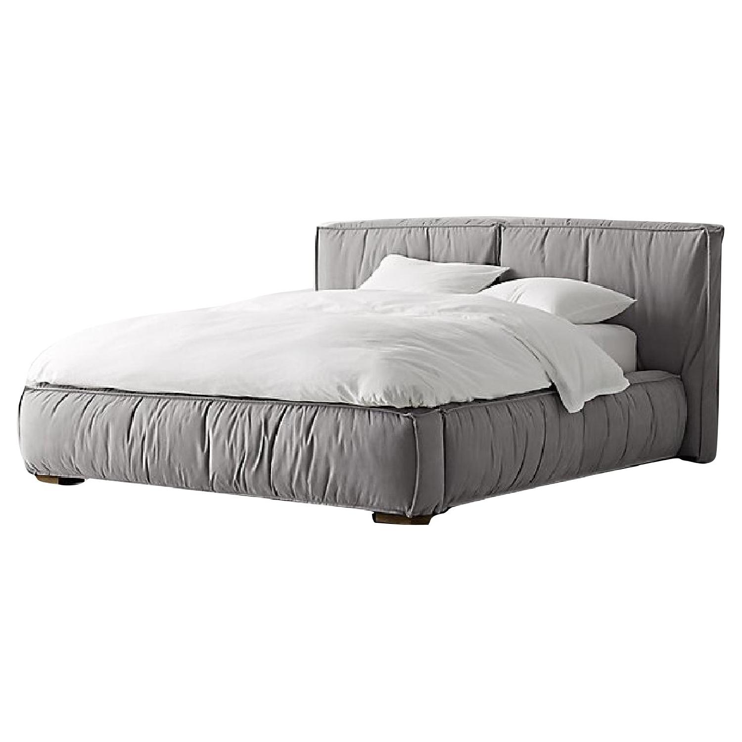 Restoration Hardware Queen Upholstered Platform Bed - image-0