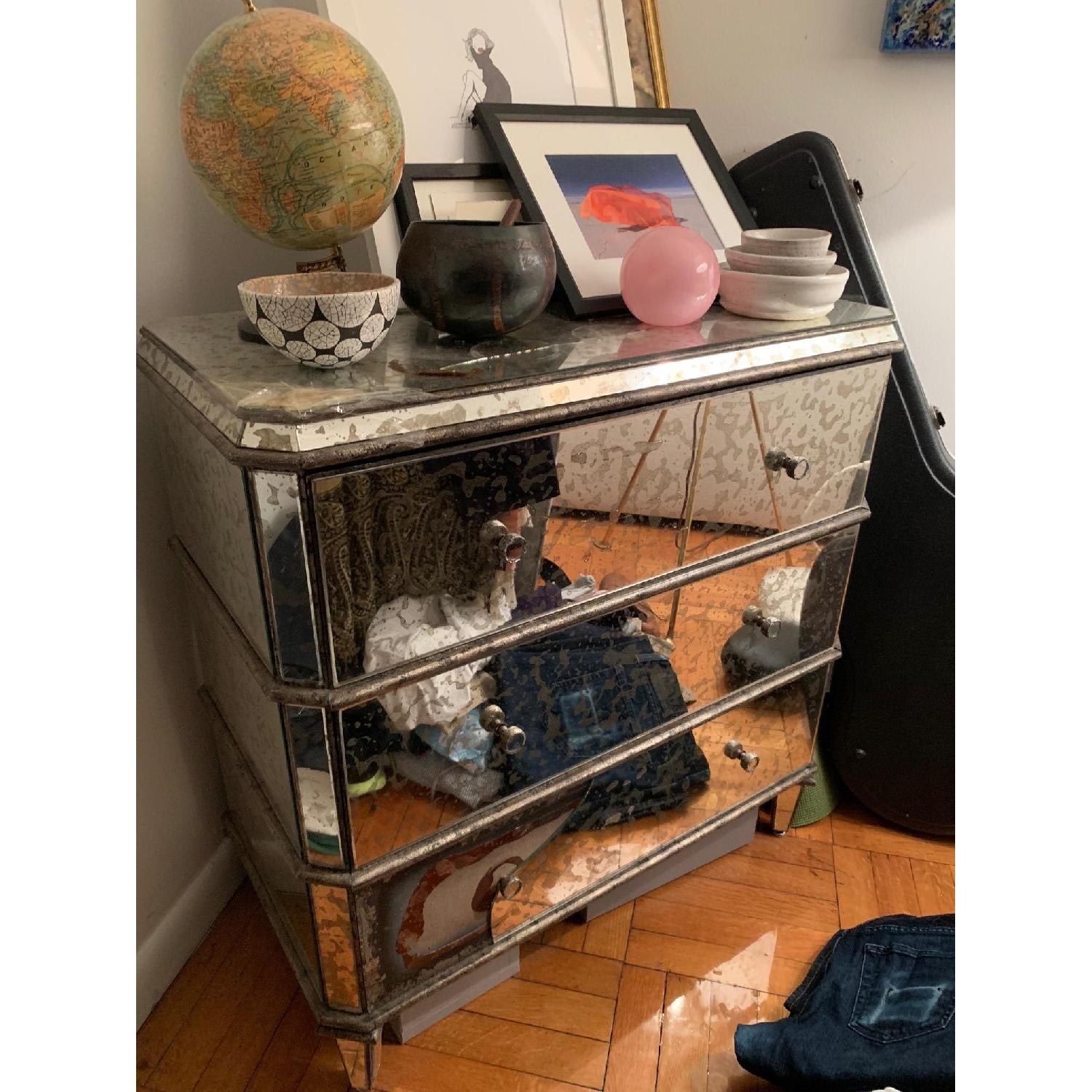 Anthropologie Mirrored 3-Drawer Dresser - image-1
