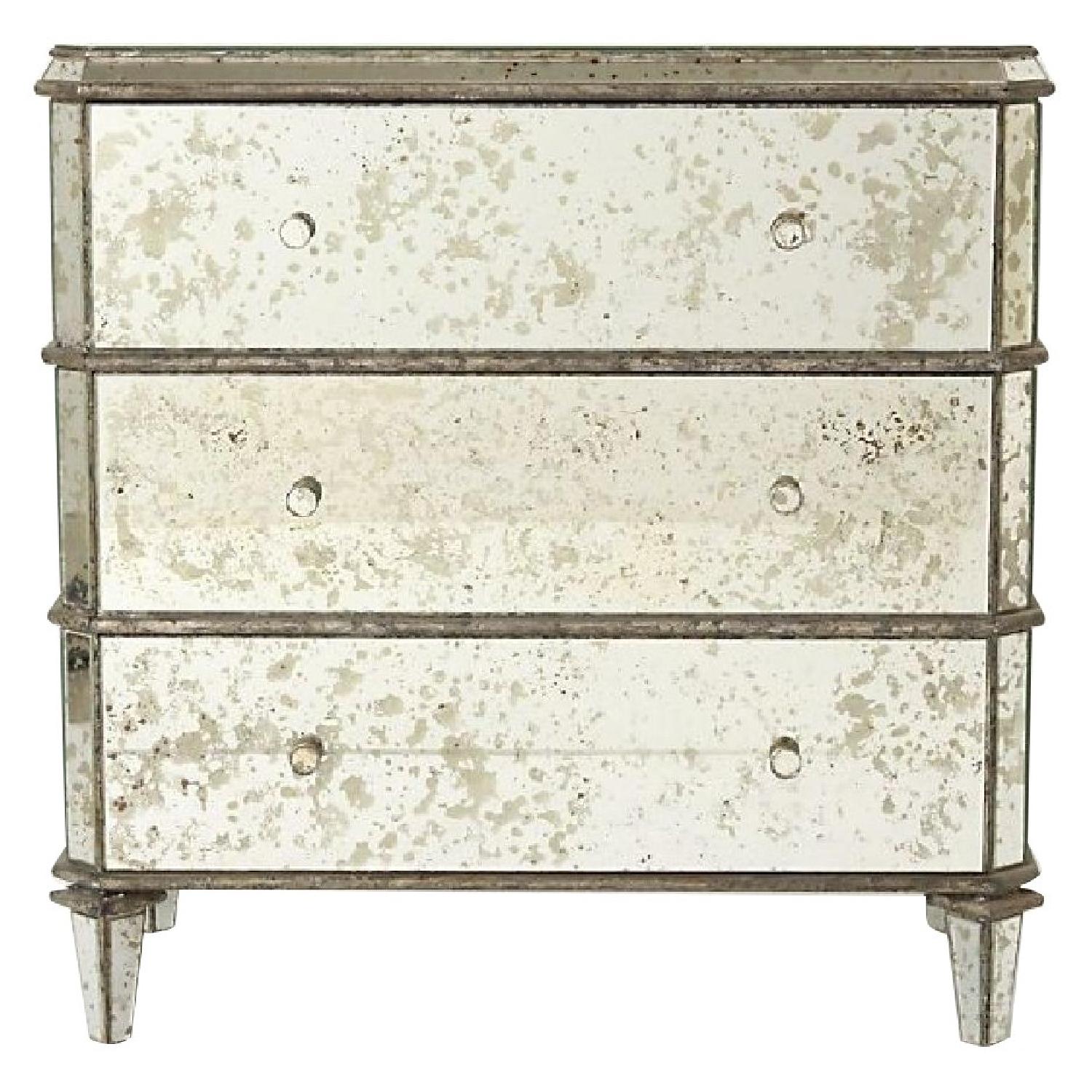 Anthropologie Mirrored 3-Drawer Dresser - image-0