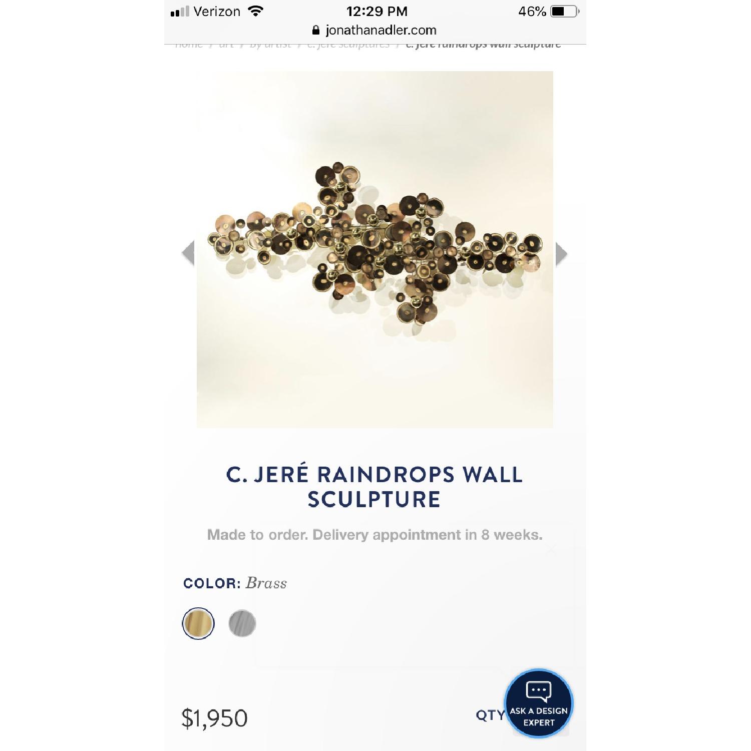 Jonathan Adler Exclusive C. Jer Raindrops Wall Sculpture - image-1