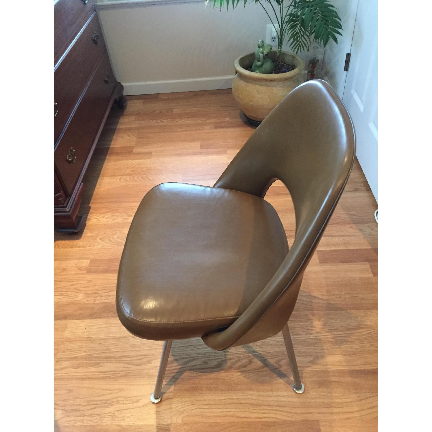 Knoll Associates Brown Leather Chair - image-2