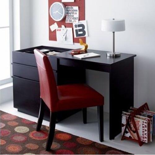 Used Crate & Barrel Black Wood Storage Desk for sale on AptDeco