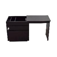 Crate & Barrel Black Wood Storage Desk