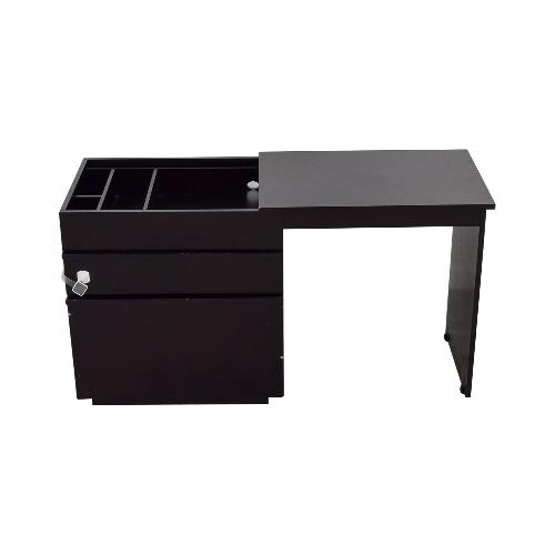 Used Crate & Barrel Black Wood Storage Desk for sale on AptDeco