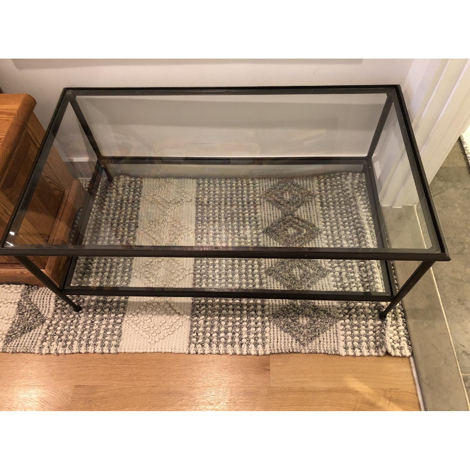 Crate & Barrel Pia Glass Coffee Table - image-1