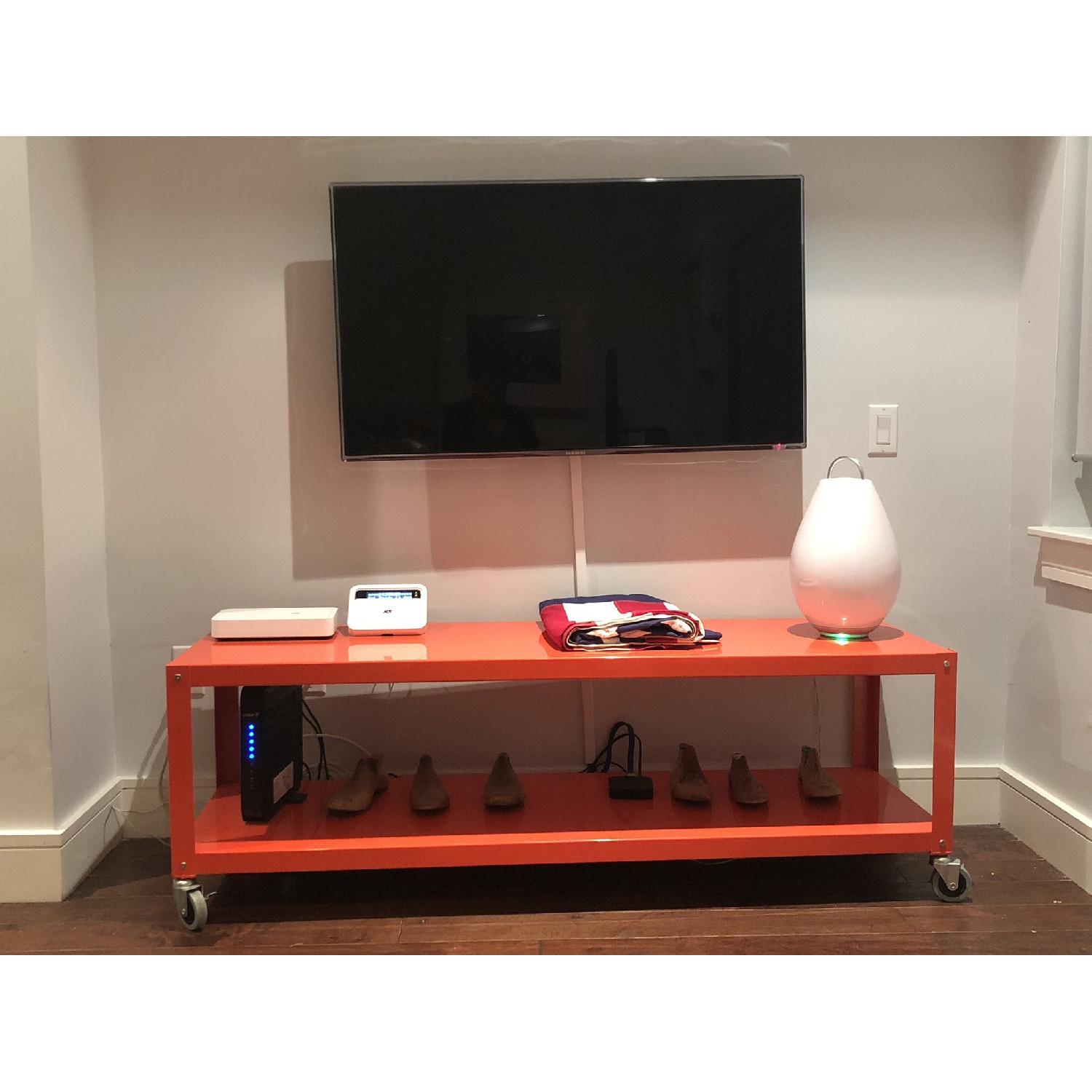 CB2 Go-Cart Rolling Media Console/Coffee Table - image-1