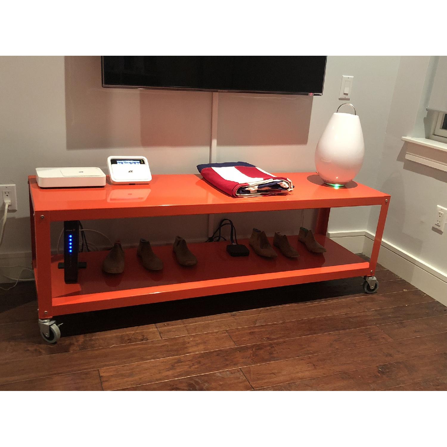 CB2 Go-Cart Rolling Media Console/Coffee Table - image-2
