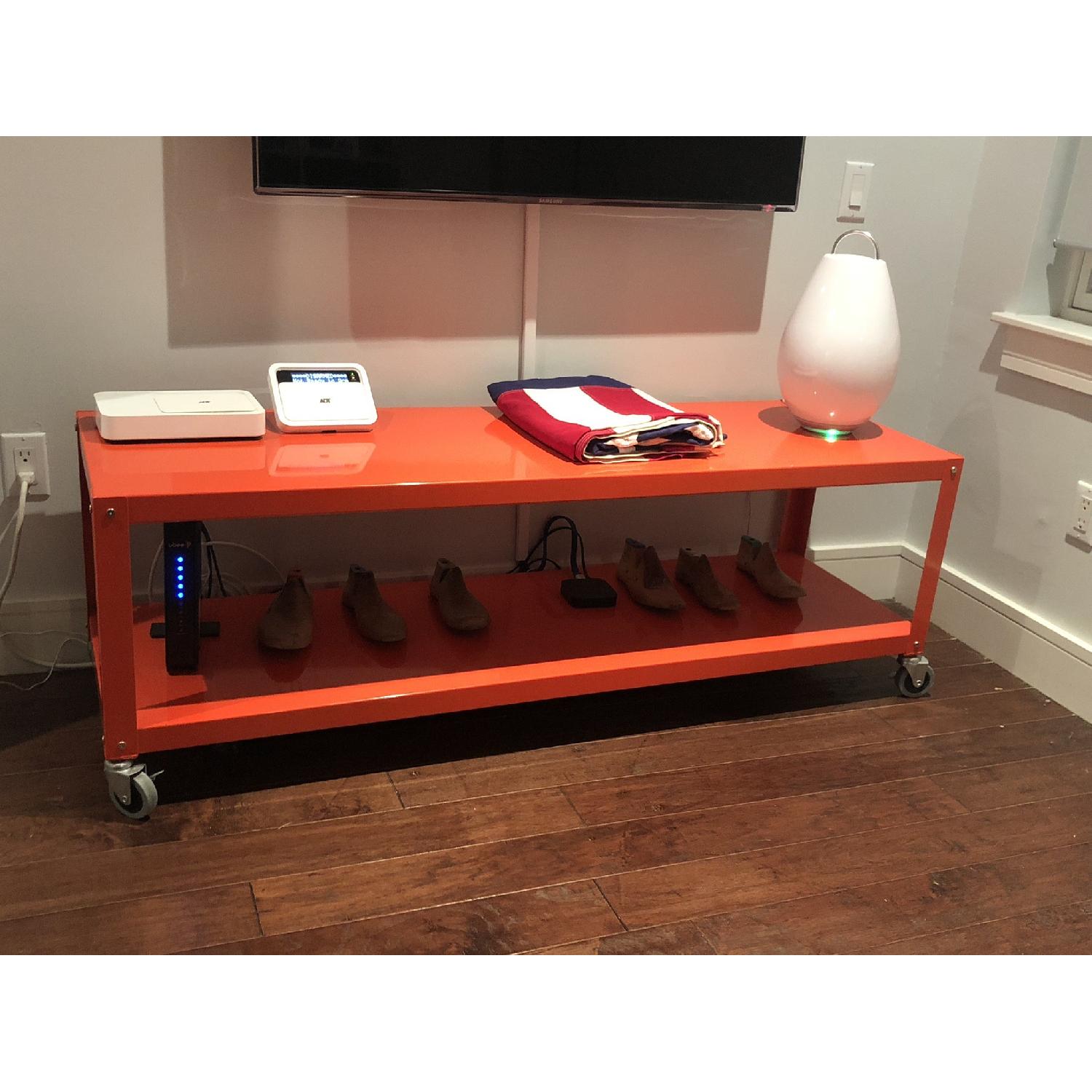 CB2 GoCart Rolling Media Console/Coffee Table AptDeco