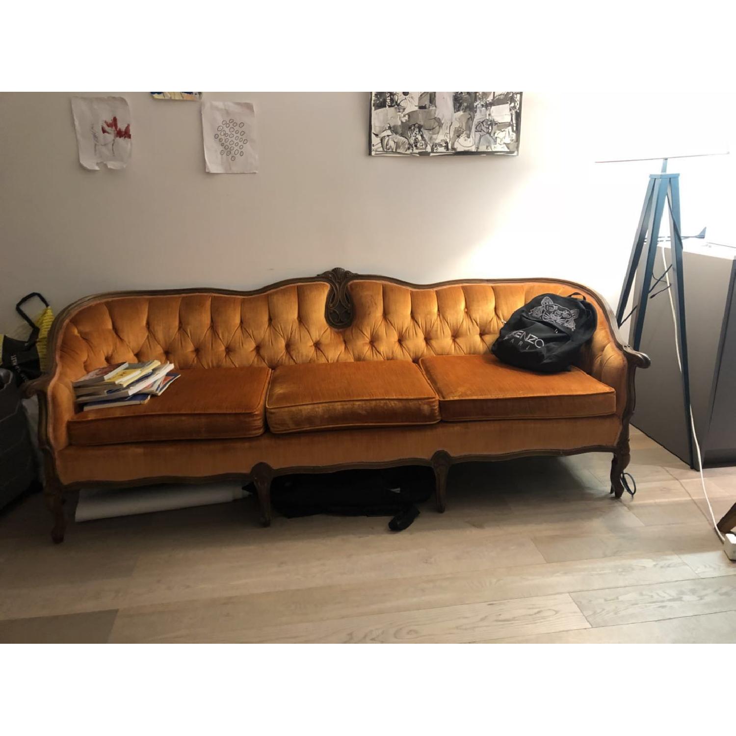 Vintage Mid Century Modern Tufted Back Sofa - image-1