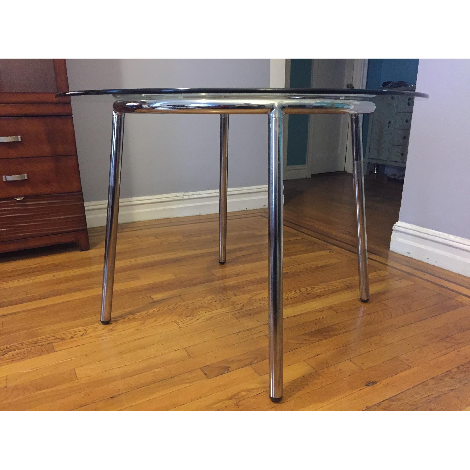 Ikea Salmi Round Glass Dining Table AptDeco