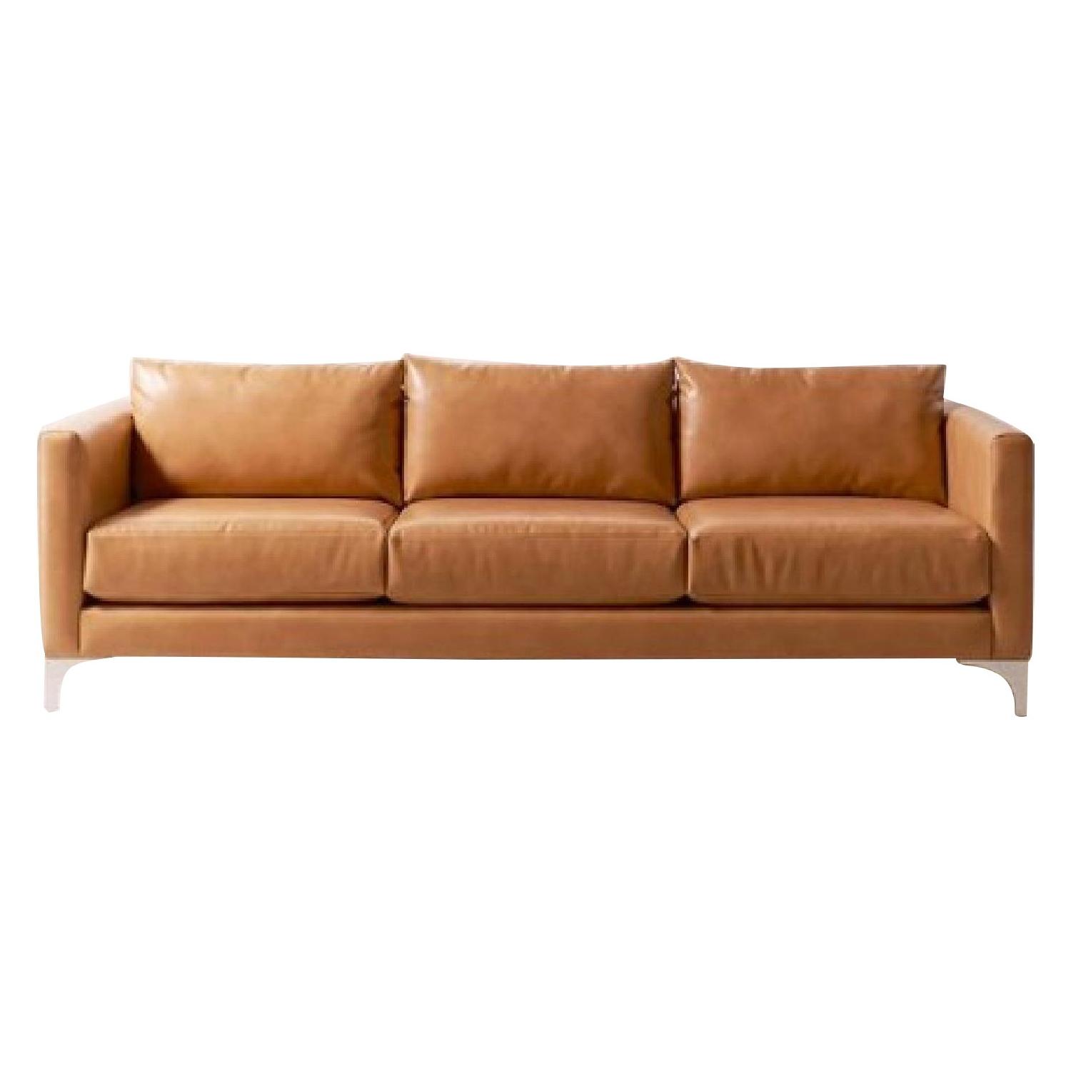 Urban Outfitters Recycled Leather Chamberlin Sofa - image-0
