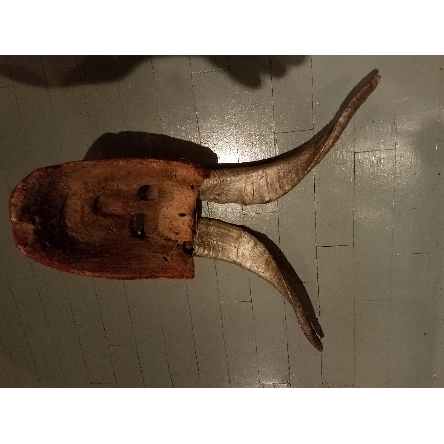 Mexican Devil Mask w/ Real Horns - image-2