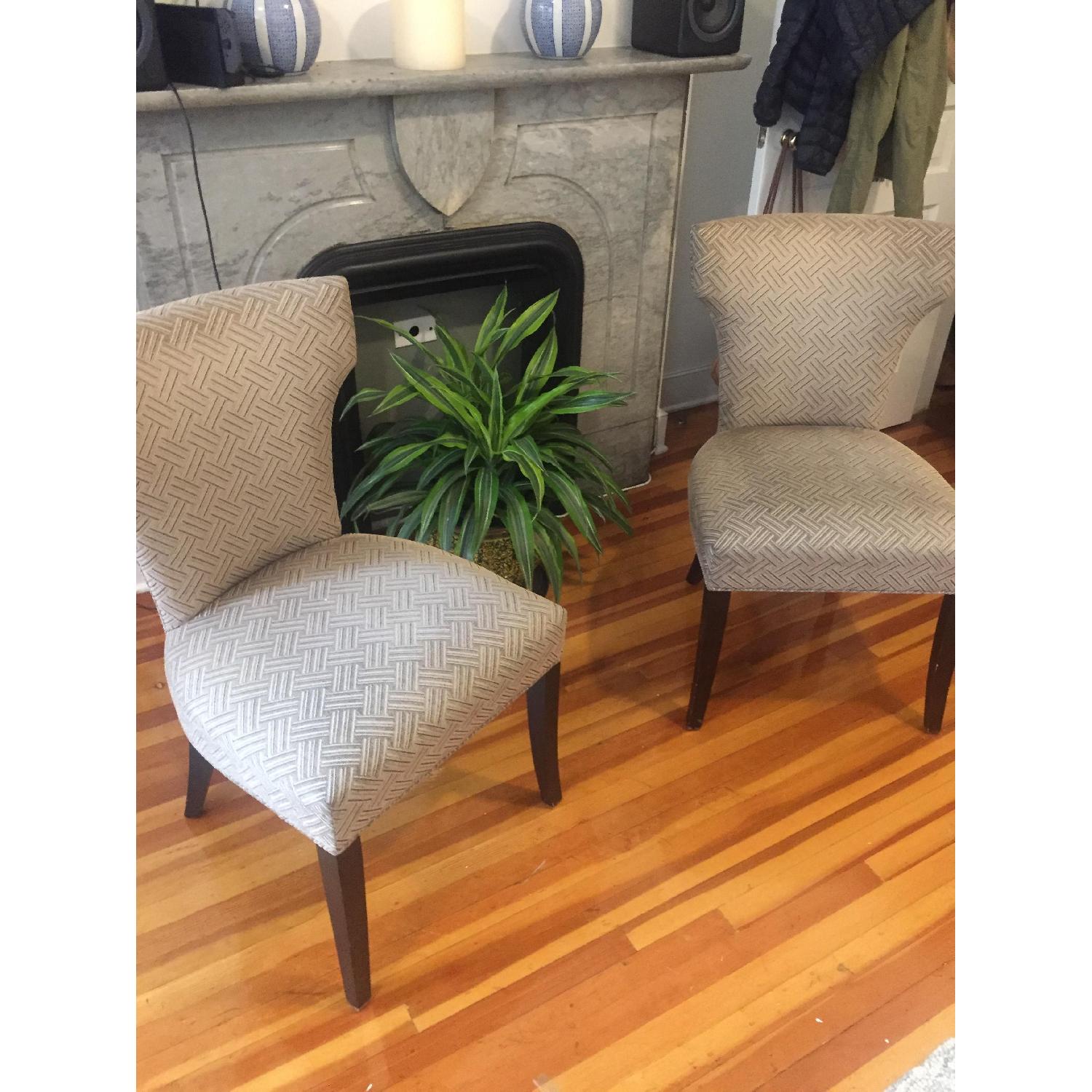 Crate & Barrel Sasha Upholstered Dining Chairs - image-3