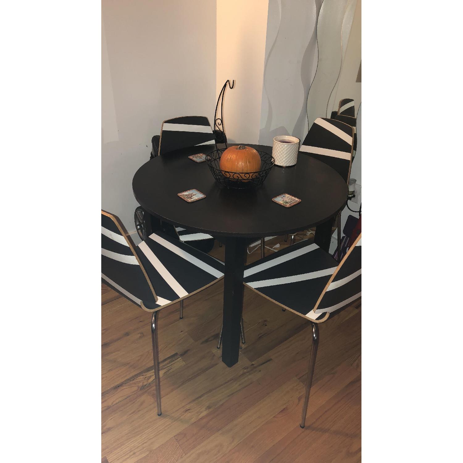 Ikea Round Dining Table w/ 4 Vilmar Chairs AptDeco